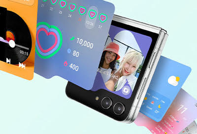 Galaxy Flip 5 with Customize-the-Flex-Window-and-main-screen-